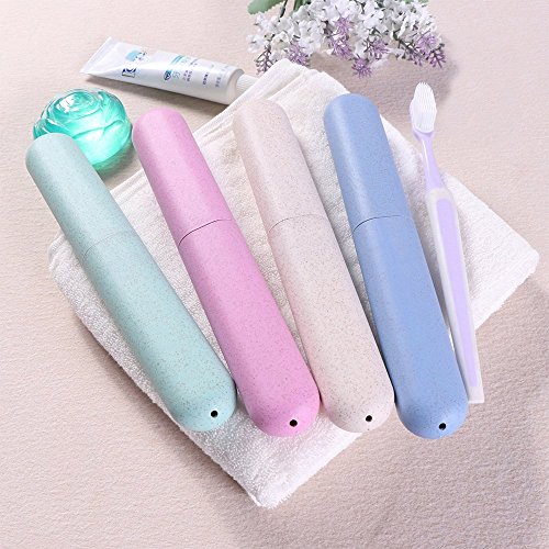4 Packs Travel Toothbrush Case, Portable Toothbrush Storage Box Toothbrushes Holder for Travel, Camping, School