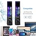 SoundSOUL Bluetooth Dancing Water Speakers LED Speakers Wireless Water Fountain Speakers (Bluetooth 4.0, 4 Colored LED Lights, Dual 3W Speakers, Built-in Rechargeable 2500mAh Battery) - Black