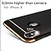 VANMASS iPhone X Case, 3-in-1 Durable Phone Case Thick Hard Plastic iPhone 10 Case with Anti-Scratch, Anti-Fingerprint and Detachable Frame for Apple iPhone X-Black