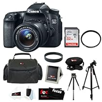 Canon EOS 70D SLR CMOS 20.2MP Digital Camera EFS 18-55mm Lens + 32GB Memory C...