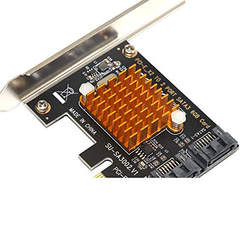 image for Padarsey SATA Card 2-Port, PCIe SATA Controller Expansion Card， SA30