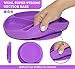 Babiere Silicone Toddler Plate – Powerful Suction Base Stays Put to Highchair – Grip Dish with Divided Sections – BPA & Toxin Free, Microwave & Freezer Safe – Free Silicone Baby Spoon – Purple