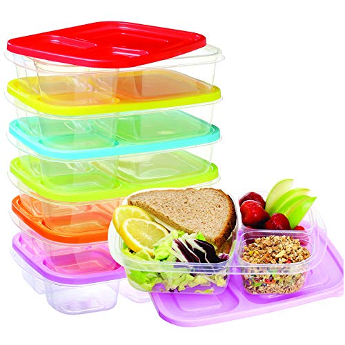 clear lunch box with compartments