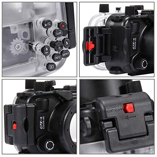 Uplord Underwater 40m Swimming Diving Waterproof Camera Case Diving Protective Housing Shell for Canon G7 X Mark II,Diving Shell+O Seal+Cleaning Cloth+Hand Strap+Neck Strap