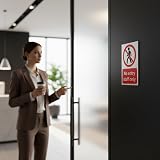 Viro Display Staff Only Sign - Aluminium - 100x150mm - Self-Adhesive - UK Made view 3