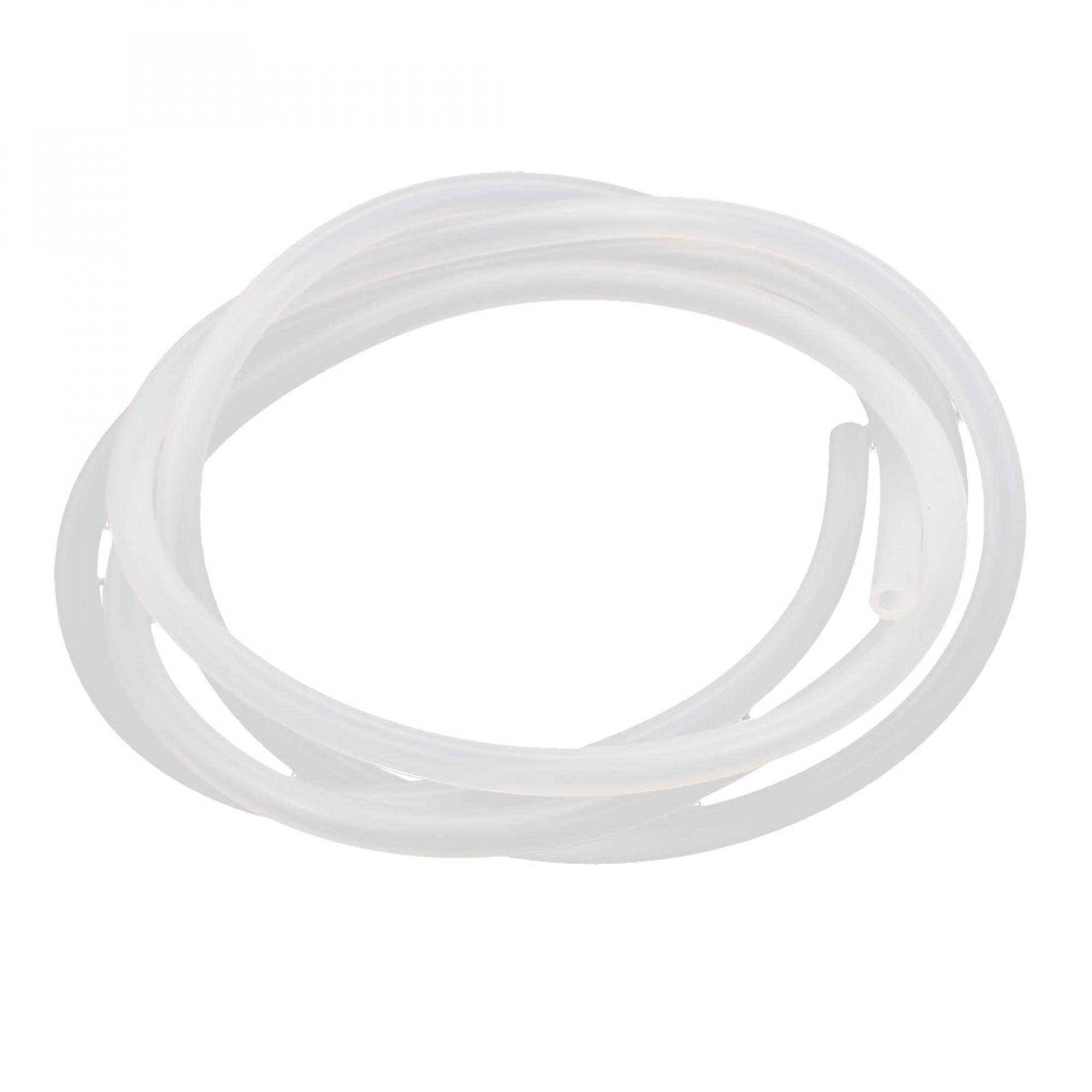 Sourcingmap Silicone Tube 2mm ID x 4mm OD 3/32"x5/32" 3.3' Flexible Silicone Rubber Tubing Water Air Hose Pipe White for Pump Transfer