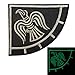 Glow Dark Rare Viking Raven Banner Odin God of War Embroidered Hook-and-Loop Patch