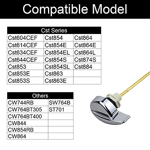 Azdele 2PCS Toilet Flush Tank Lever Handle for TOTO THU004CP Trip Lever for St701 CSt854884