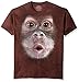 The Mountain Big Face Baby Orangutan Adult T-Shirt, Brown, 3XL