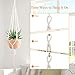 Macrame Plant Hangers, FIREOR 3 Pack Plant Hanger Indoor Outdoor Hanging Planters Flower Pot Holder Basket - 4mm Cotton Rope, 41 Inch