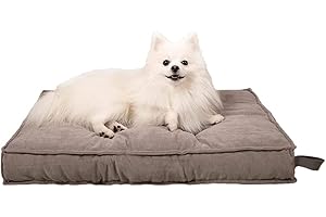 WELLYELO Dog Beds for Extra Small Dogs Cat Bed for Indoor Cats Dog Crate Pad Pet Bed Puppy Bed Machine Washable (20x15x3, Gray)