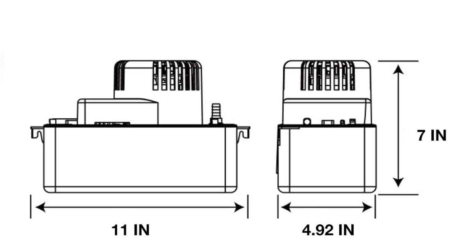 Condensations Overflow for Dehumidifier AC 115V Air Conditioner. Condensate Pump Ice Maker Drain