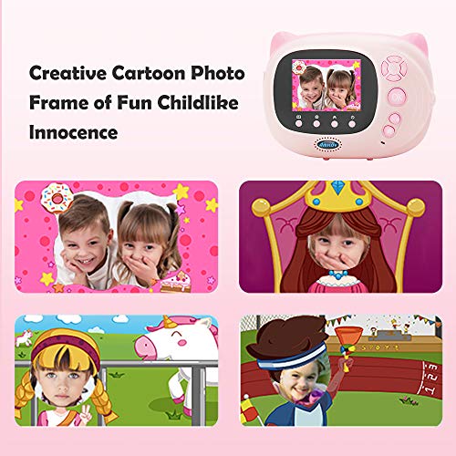 AMKOV Kids Camera Instant Print Digital Camera with Zero Ink Printing for Girls & Boys, WiFi Camera for Kids, 2.4inch LCD Display, Auto-Focusing, Auto-Flashlight, Creative Toys - Pink - Thumbnail 3