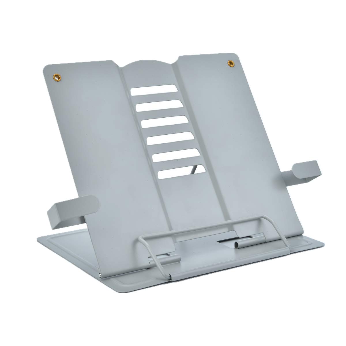 Citmage Desk Book Stand Document Holder Heavy Duty Metal Reading Stand for Book Magazine Menu iPad Music Score Speech Draft with 6 Adjustable Positions (Upgrade Edition Grey)