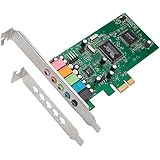 QNINE PCIe Sound Card for PC Windows 10, PCI Express Desktop Sound Adapter with Low Profile Bracket, 3D Stereo PCI-e Audio Card, VIA 1723 Chip 32/64 Bit Sound Card for Windows XP / 7/8