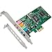 QNINE PCIe Sound Card for PC Windows 10, PCI Express Desktop Sound Adapter with Low Profile Bracket, 3D Stereo PCIe Audio Card, VIA 1723 Chip 32 or 64 Bit Sound Card for Windows XP 7 8