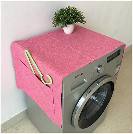 MAGFYLY Multifunction Washing machine refrigerator dust cover cloth, solid color modern simple cotton waterproof sunscreen for automatic washing machine cover, refrigerator