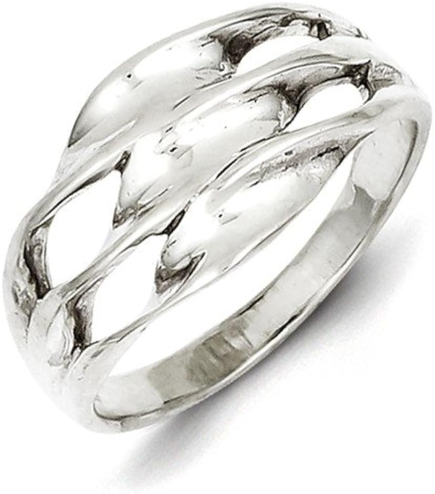 Sterling Silver Solid Ribbed Ring Amazon.co.uk Jewellery