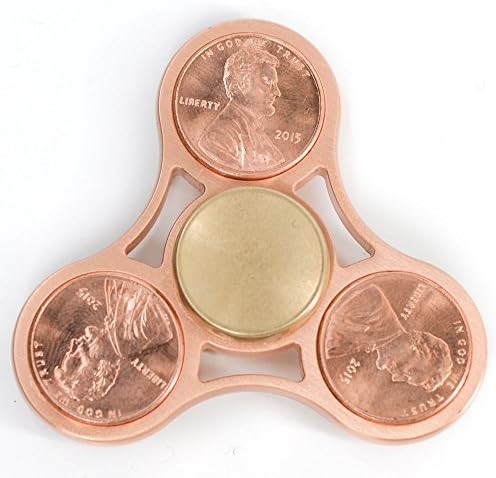 ARTAYA Dollars Brass Fidget Spinner Relieve your Stress Anxiety and Boredom ADHD EDC Focus Toy 4-6 Min