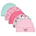 Luvable Friends 5-Pack Infant Caps, Flowers
