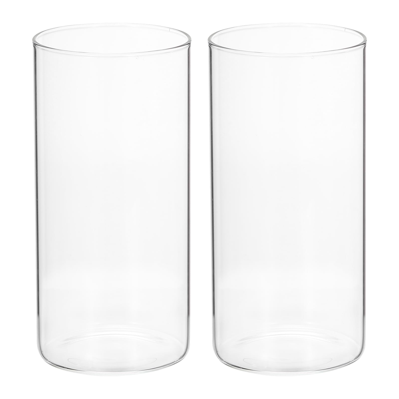 PATIKIL Glass Cylinder Vase, 2 Pcs 7.9" Tall and 3.3" Dia Flower Vase Floating Candle Holder Vase for Home Decor Wedding Centerpieces(34oz)