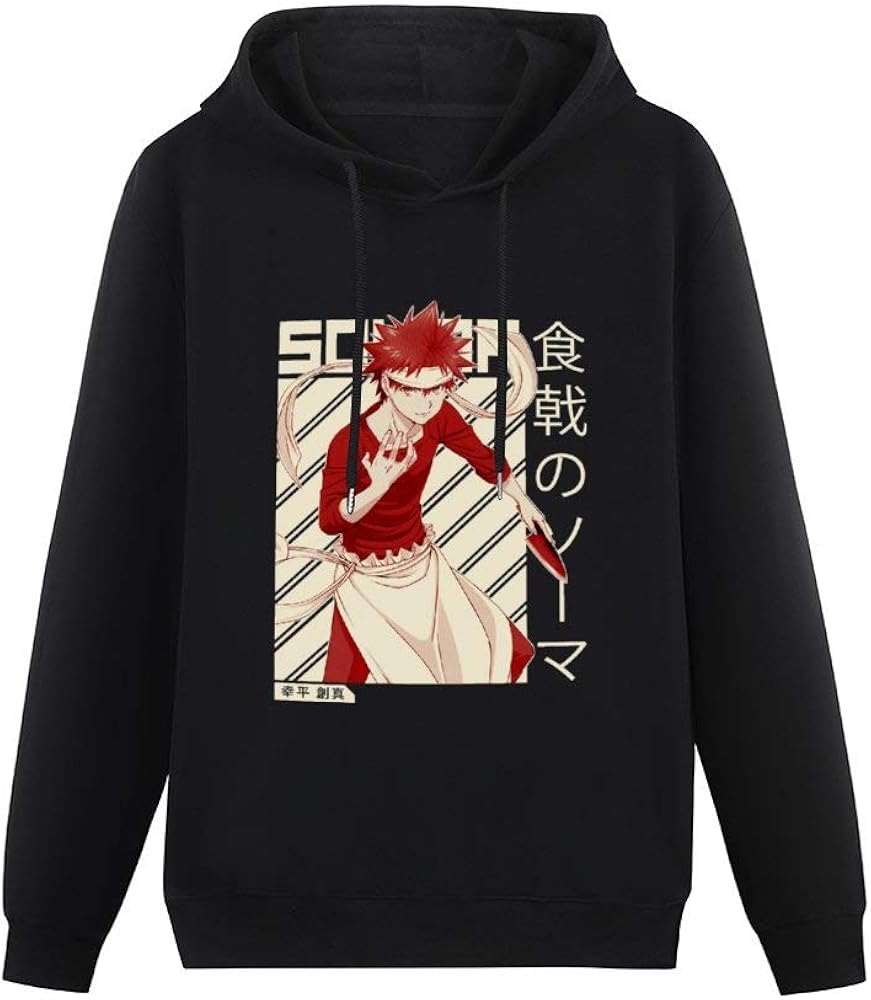 zhongmin Anime & Souma Yukihira [Food Wars!] Joker Hoodie Mens Boys Girs Pattern Pullover