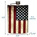 American Flag 8oz Stainless Steel Silver Metal Hip Flask Vintage USA Drinking Flasks for Whiskey Alcohol Liquor Spirits America Holidays Drinking - Colorful Gift Box