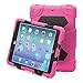 ipad mini case,Aceguarder Apple Ipad Mini 1&2&3 Case Waterproof Rainproof Shockproof Kids Proof Case for Ipad Mini 2 Mini 1&2(gifts Outdoor Carabiner + Whistle + Handwritten Touch Pen) (PINK-BLACK)