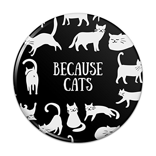 Because Cats Funny Kitties Lounging Around Pinback Button Pin Badge - 2.25
