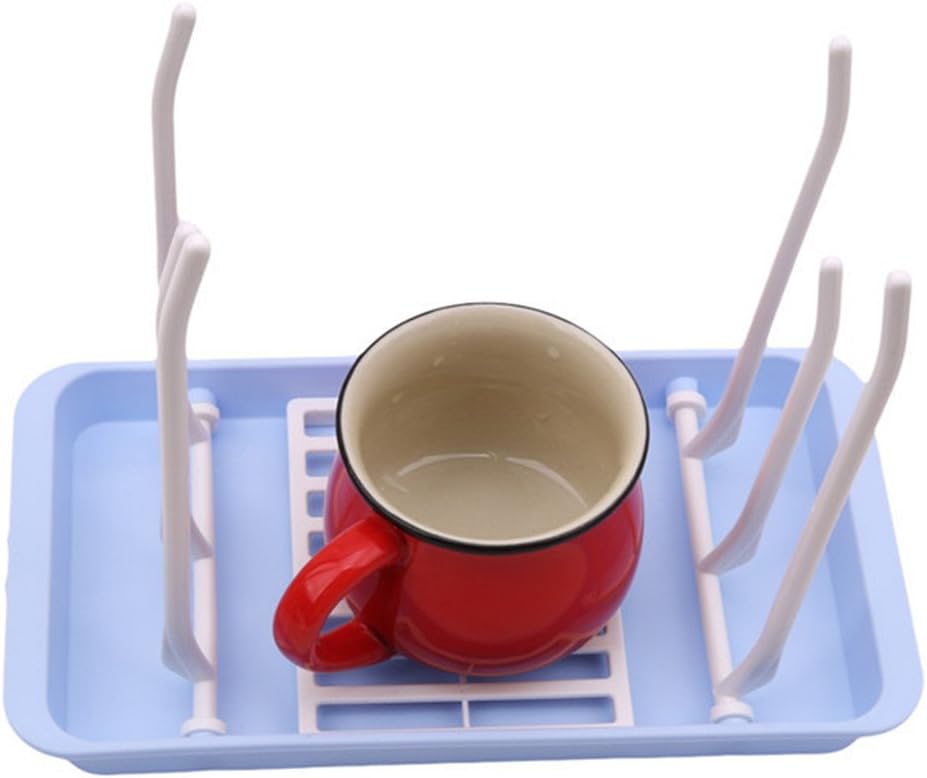 LnLyin Foldable Baby Bottle Drying Rack Baby Bottle Dryer Ideal for Bottles, Teats, Cups, Pump Parts and Accessories,Blue,One Size