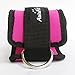 AbraFit Ankle Straps - for Cable Machines, Ab, Leg & Glute Exercises, Improved Wider and Longer, Durable &Lightweight, Free Carry Bag Included, (Pink,Pair)