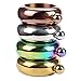 Gimiton Flask Bracelet Bangle Stainless Steel Portable Bracelet Hip Flask for Women with Funnel for Alcohol Liquor Wine Booze Beverages Water (Silver/Rose Gold/Colorful/Copper 4pack)