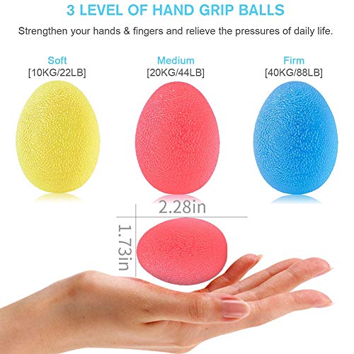 Newlemo-Antistressbaelle-handtrainer-3-Anti-Stress-baelle-und-3-fingertrainer-fuer-Erwachsene-und-Kinder-Stressabbau-Kraft-steigern-Geschicklichkeit-verbessern