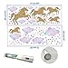 Watercolour Unicorn Wall Stickers Kids Wall Decals Peel and Stick Removable Wall Decor for Kids Nursery Bedroom Living Room(Cloud Unicorn)