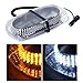 Orion Motor Tech 240 LED White & Amber Roof Top 12V Mini Bar, Law Enforcement Truck Car Vehicle Emergency Hazard 7-Modes Beacon Light Snow Plow Safety Flash Strobe Light W/ Magnetic Base