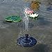 Tcbasrt Solar Powered Bird Bath Fountain Pump1.4W Solar Panel Water Floating Pump Kit, 4 Kinds Spay Heads for Pond, Pool and Garden Decoration