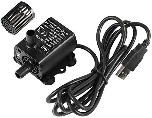 MASO Mini Brushless Water Pump, USB Motor Submersible Water Pump DC12V 10W 400L/H Lift 400cm Ultra-quiet Water Pump for Fountain Aquarium Fish Tank Pool（QR50H）