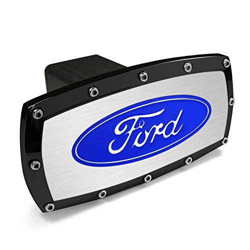 CarBeyondStore Ford Black Trim Billet Aluminum Tow Hitch Cover