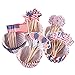 4th of July Decorations Cupcake Toppers with Liners, Patriotic Decorations Party Supplies Independence Day Party Supplies -200 Piece