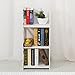 UNKU 3 Tiers Wood Plastic Composites, Storage Shelves, Bookcase , White