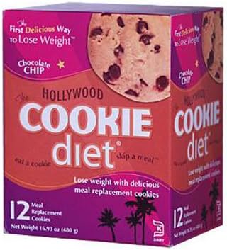 Hollywood Diet Miracle Products Cookie Diet Meal Replacement Cookie Chocolate Chip - 12 Cookies