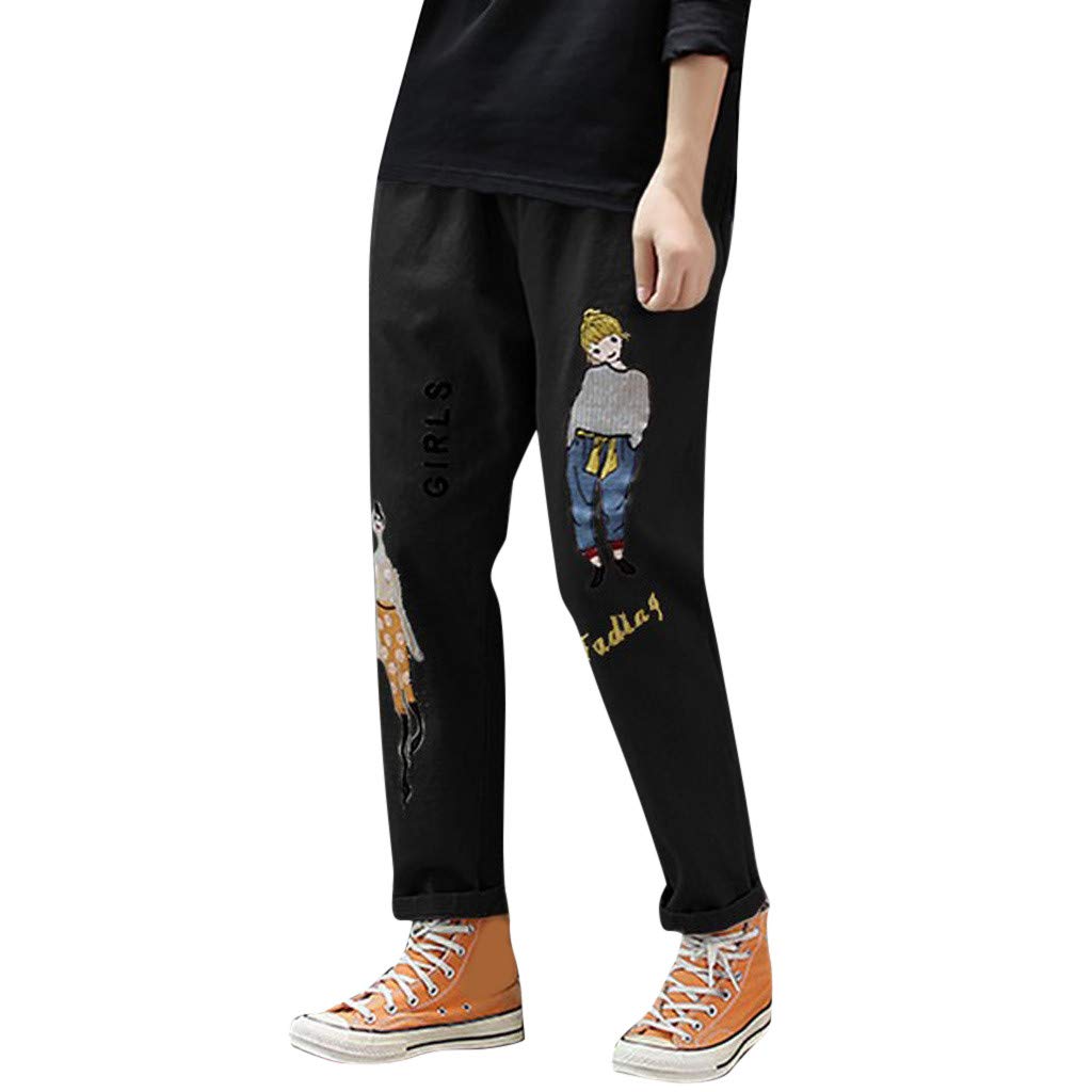 women's high rise black trousers