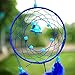 Soledi India Style Handmade Blue Dream Catcher Circular Net With_feathers Wall Hanging