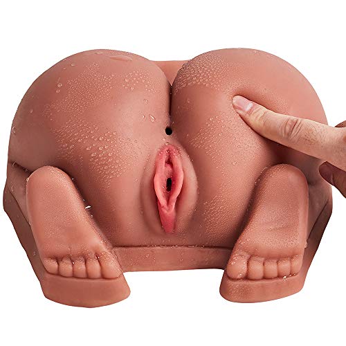 Einkyou 5.07Pounds Lifelike Size Entiity Silicone Live Doll Full Size Women Body Torso - Realistic 3D Men Male Adult Toy with 2 Elastic Channels Realistic Shape Tan