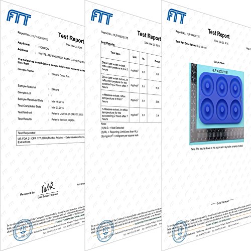 image for HOMKOM - Silicone Donut Baking Pan/Non-Stick Donut Mold/Donuts/Bagels/