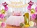 Treasures Gifted 1st Birthday Decorations Kit Pink and Gold for Girls Birthday Party Supplies Unicorn Happy Banner with Latex Foil Mylar Ornaments