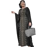 HD African Dresses for Women Fashion Beading Rhinestone Kaftan Maxi Dress