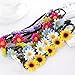 AWAYTR Lady Girl Fashion Bohemian Flower Crown Floral Garland Headbands (B-Mixed Color-9Pcs)
