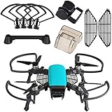 Kuuqa 5 Pcs Accessories Kits for Dji Spark, Including 2 In 1 Propeller Guard with Foldable Landing Gear, Gimbal Camera Guard, Lens Hood, Finger Guard Board, Joystick Protector (Dji Spark Not Included)