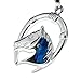 Embolden Jewelry Silver-Tone, Blue, Green Abalone Paua Shell Lucky Horseshoe Horse Head Pendant Necklace Great Gift for Girls